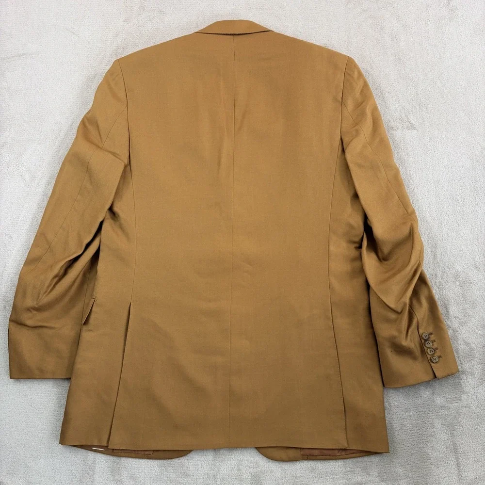Vintage Brioni Nomentano Blazer Jacket Sport Coat Brown Cashmere Silk Men 42L